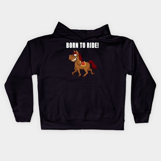 born to ride Kids Hoodie by Carrie T Designs